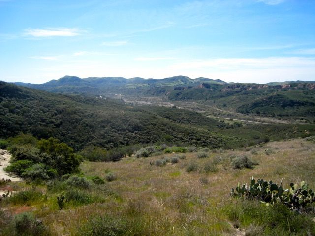 The view from Black Star Canyon to Irvine Lake in the wilderness of east Orange County. (Photo by: Julie Maurer)